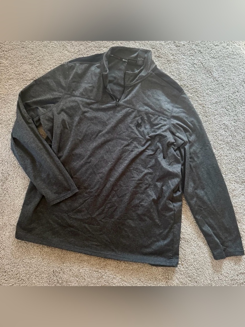SPYDER - Men’s (L) Charcoal Heather 1/4 Zip Pullover Jacket Moisture Wicking Top